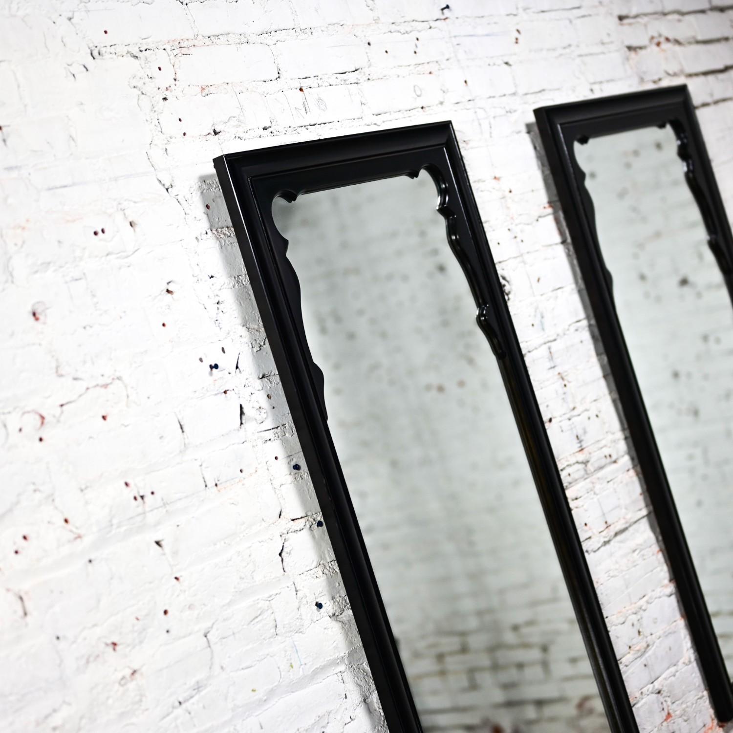 Black & Burl Chin Hua Pair of Mirrors by Raymond K. Sabota for Century Furn 6