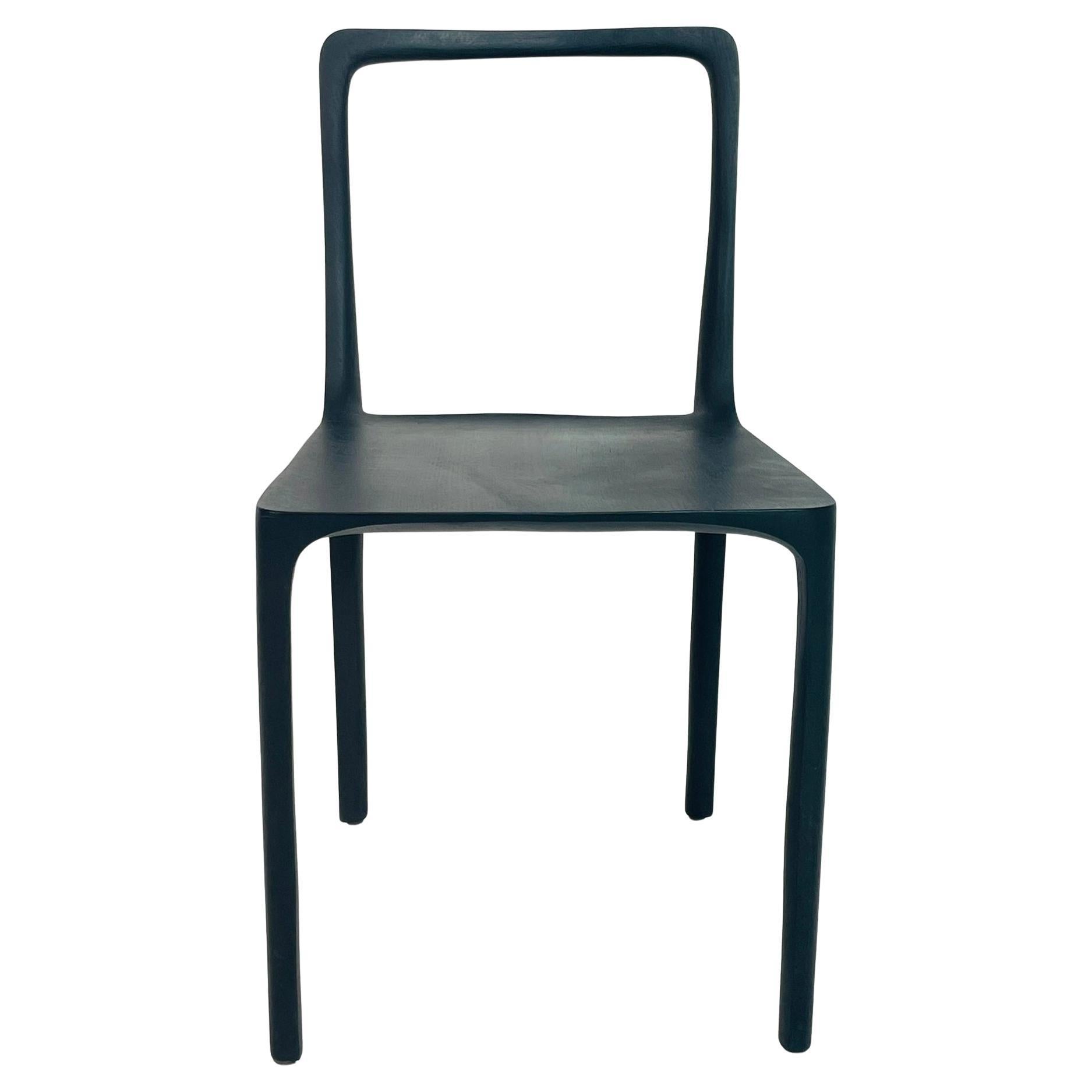 Chaise "DOT" en chêne noir brûlé par Cedric Breisacher, France, 2020