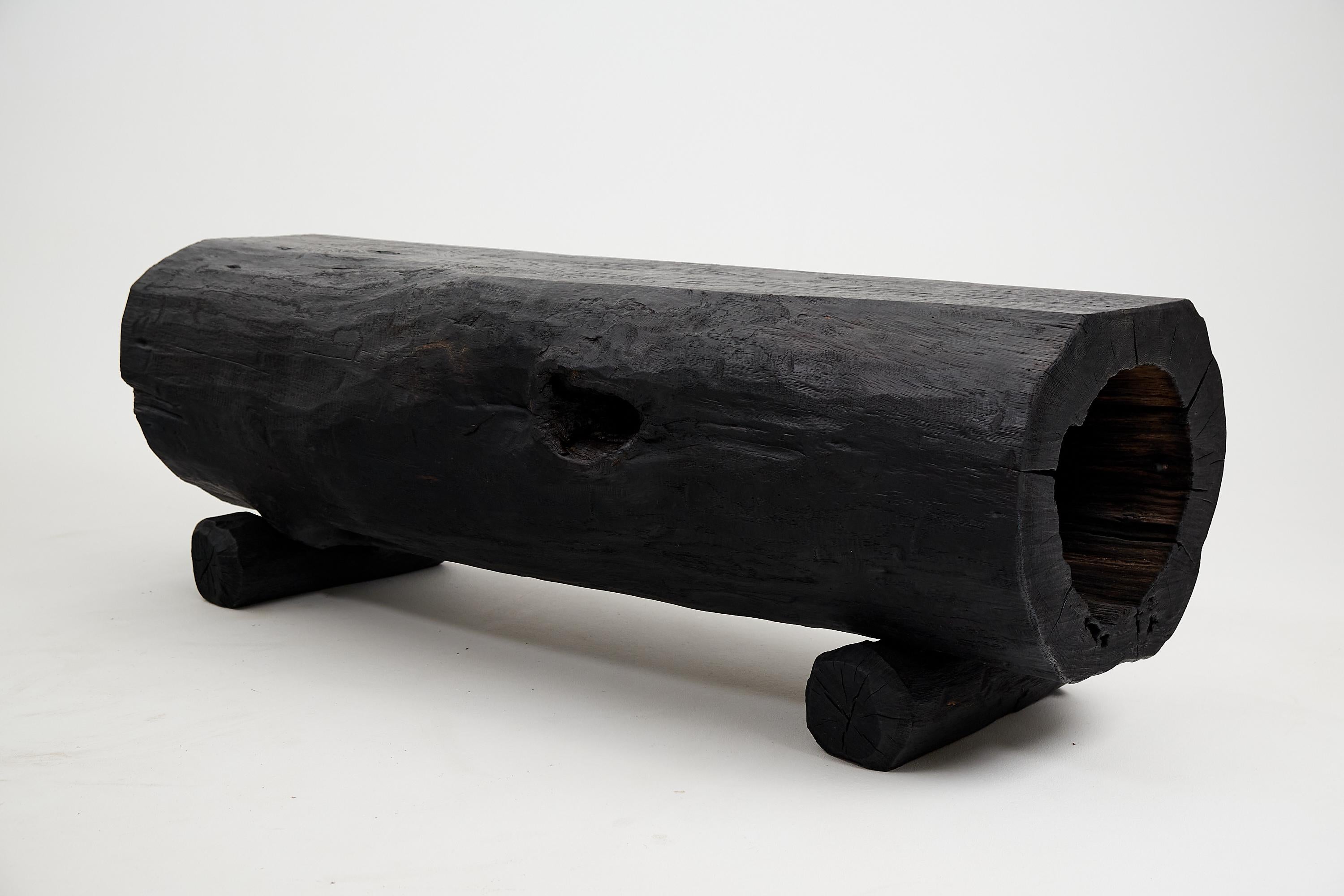 Black Burnt Wood, Rustic Bench, Outdoor & Indoor, Natural and Eco Friendly In New Condition For Sale In Stara Gradiška, HR
