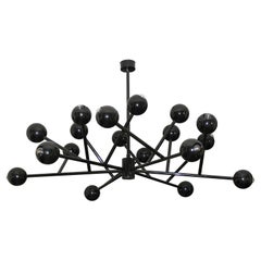 Black Burst Chandelier Extra Large 59 in. High Glossy Finish