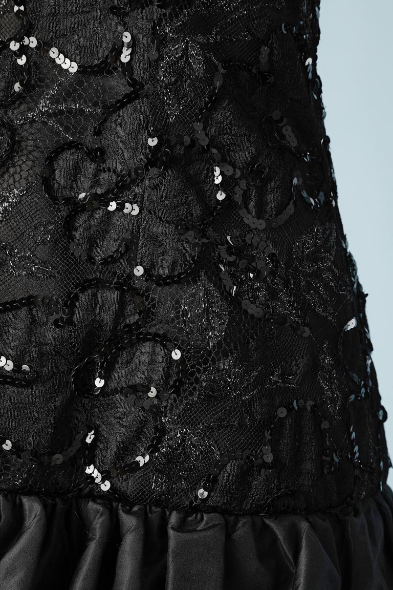 Schwarzes Bustier-Cocktailkleid  C.D de Christian Dior „Robe du soir“ im Angebot 1