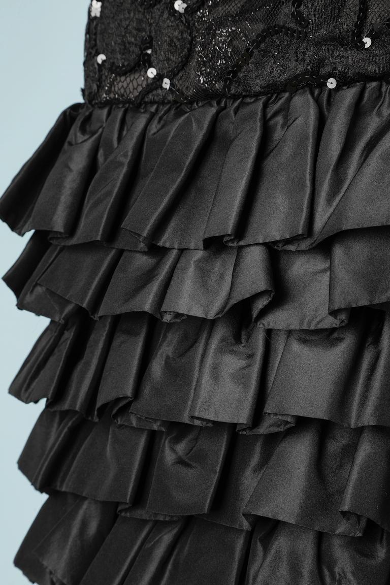Schwarzes Bustier-Cocktailkleid  C.D de Christian Dior „Robe du soir“ im Angebot 2