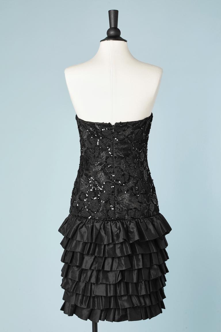 Schwarzes Bustier-Cocktailkleid  C.D de Christian Dior „Robe du soir“ im Angebot 4