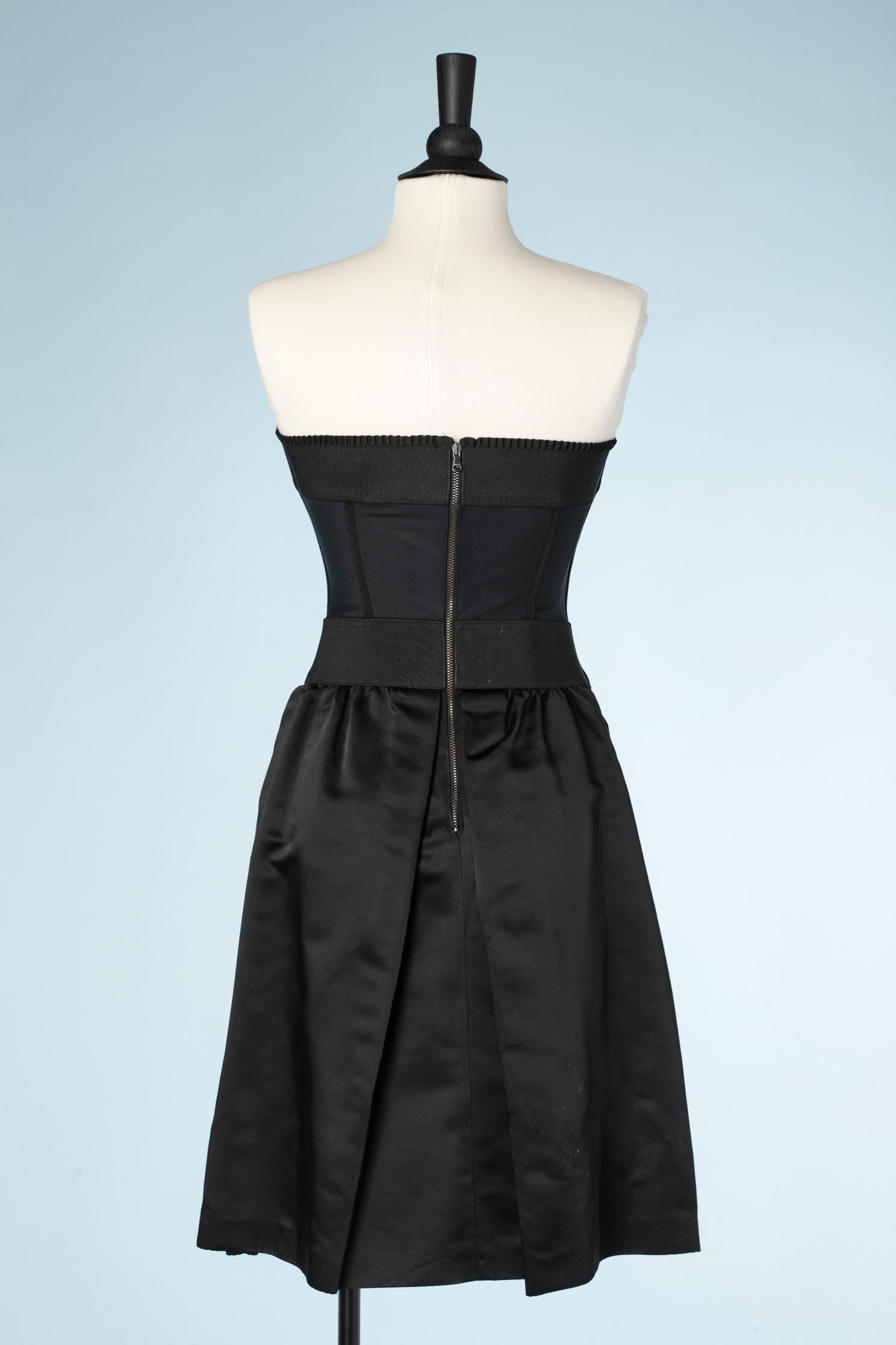 Abito da cocktail bustier nero Dolce & Gabbana in vendita 1