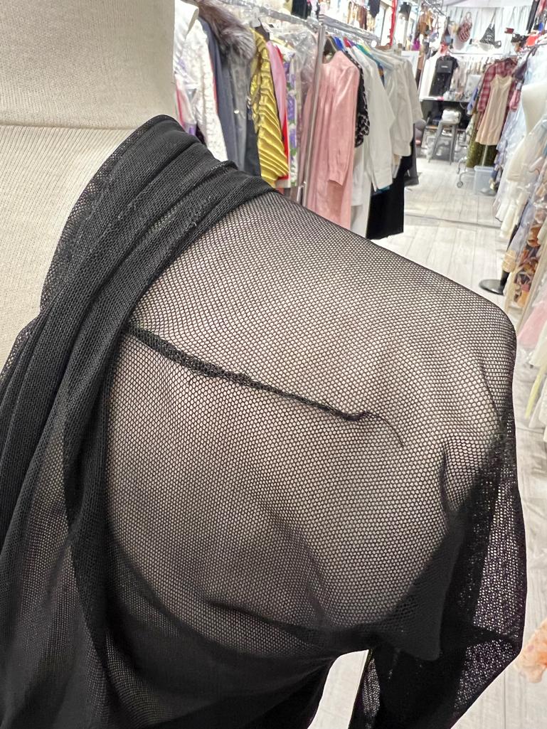 Bustier nero da sera con tulle drappeggiato Vicky Tiel per Neiman Marcus in vendita 3