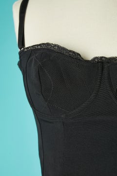 Black bustier lingerie dress D&G by Dolce Gabbana