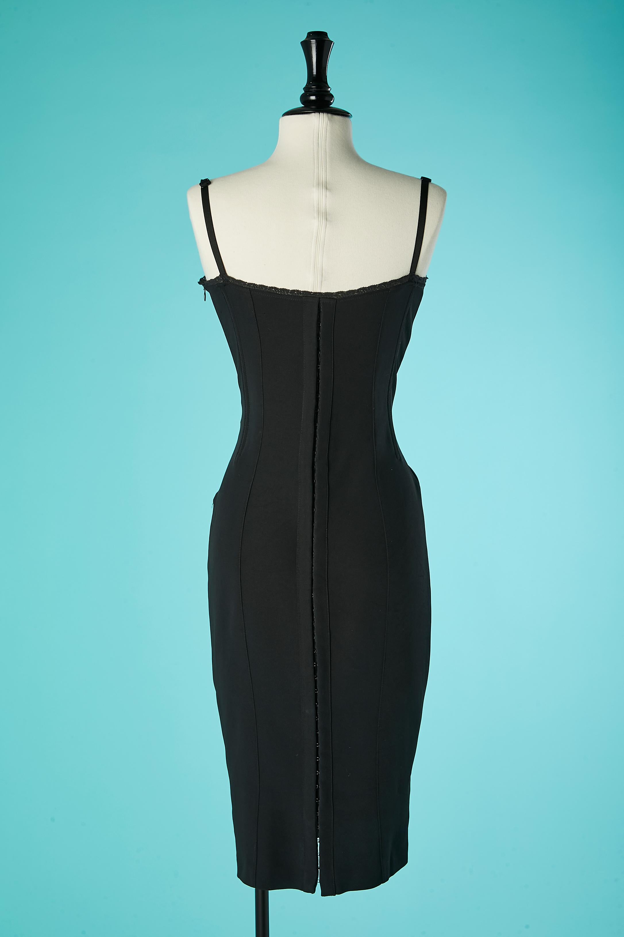 Women's Black bustier lingerie dress D&G by Dolce Gabbana  For Sale