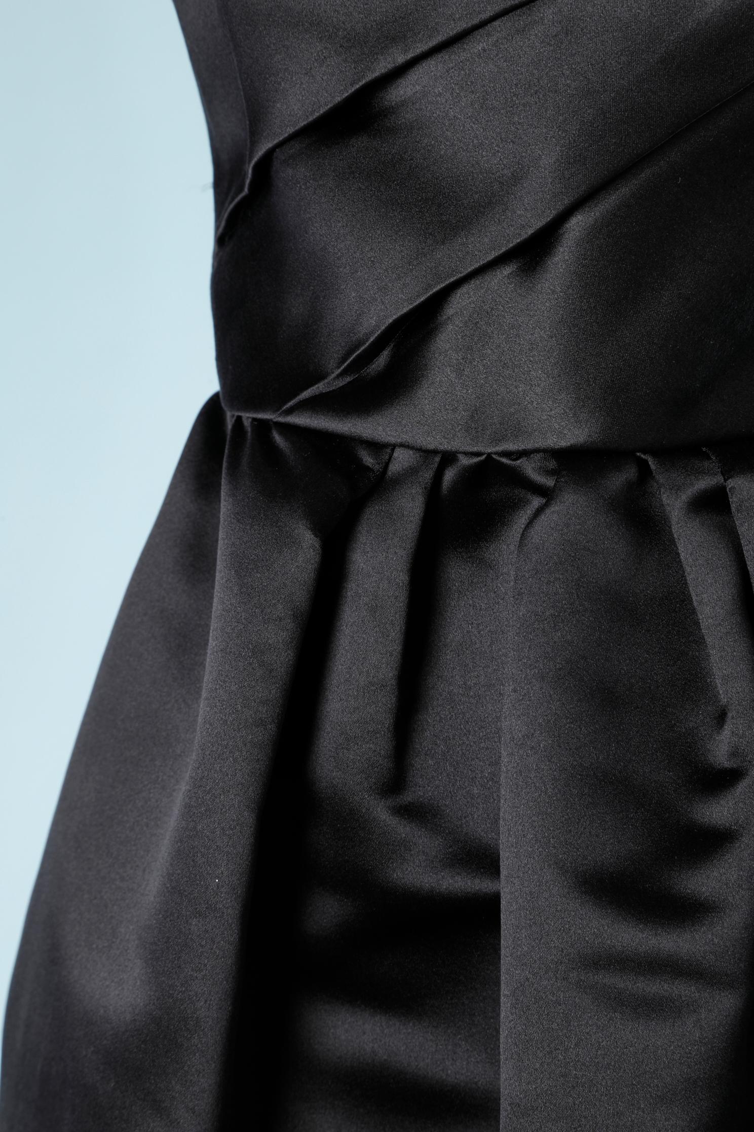 Women's Black bustier satin dress Dolce & Gabbana  For Sale