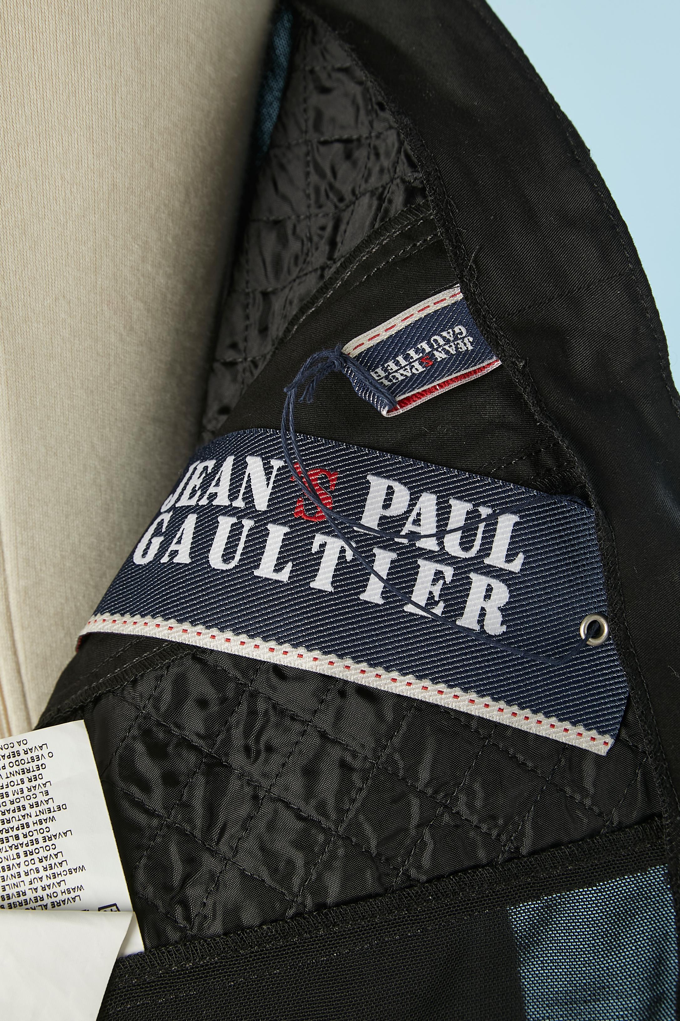 Black bustier sheath dress with back laces Jean-Paul Gaultier Jean's  For Sale 3
