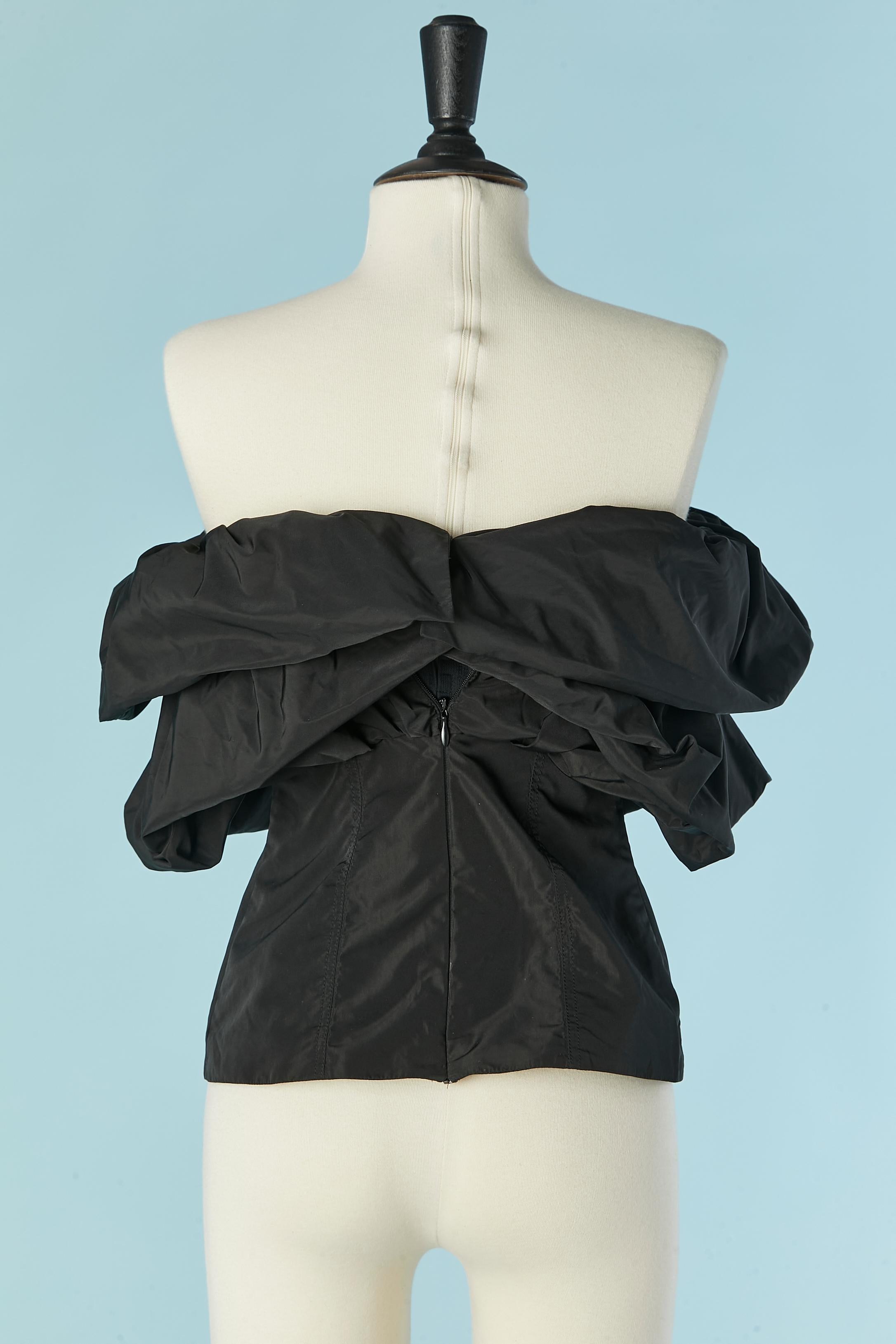 Women's Black bustier with ruffles GIVENCHY For Sale