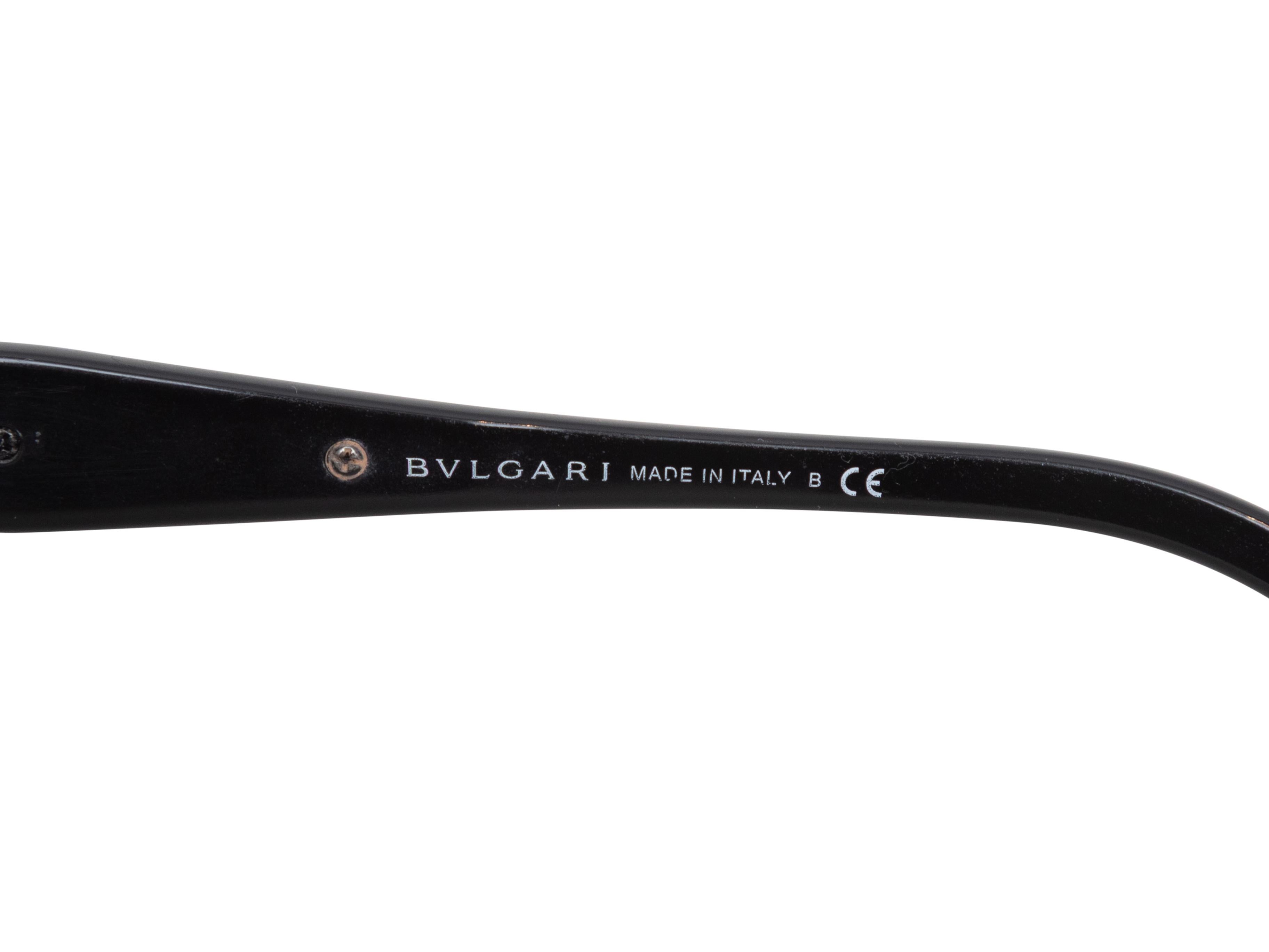 Nero Occhiali da sole oversize impreziositi Bvlgari neri in vendita