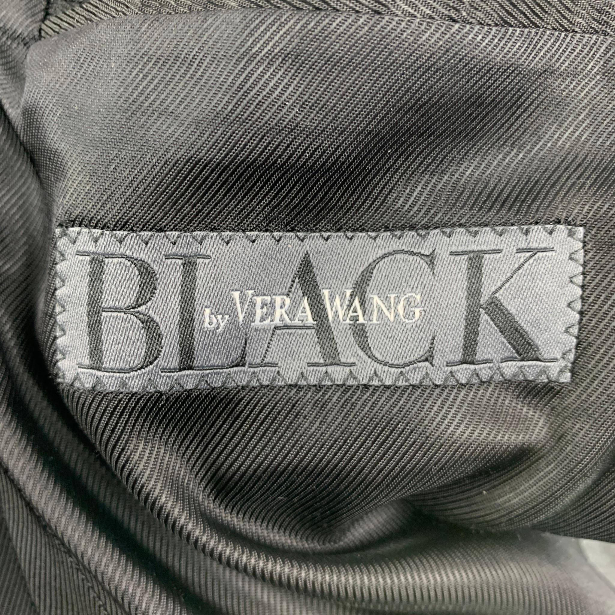 Men's BLACK by VERA WANG Size 38 Grey Black Wool Notch Lapel Tuxedo Sport Coat