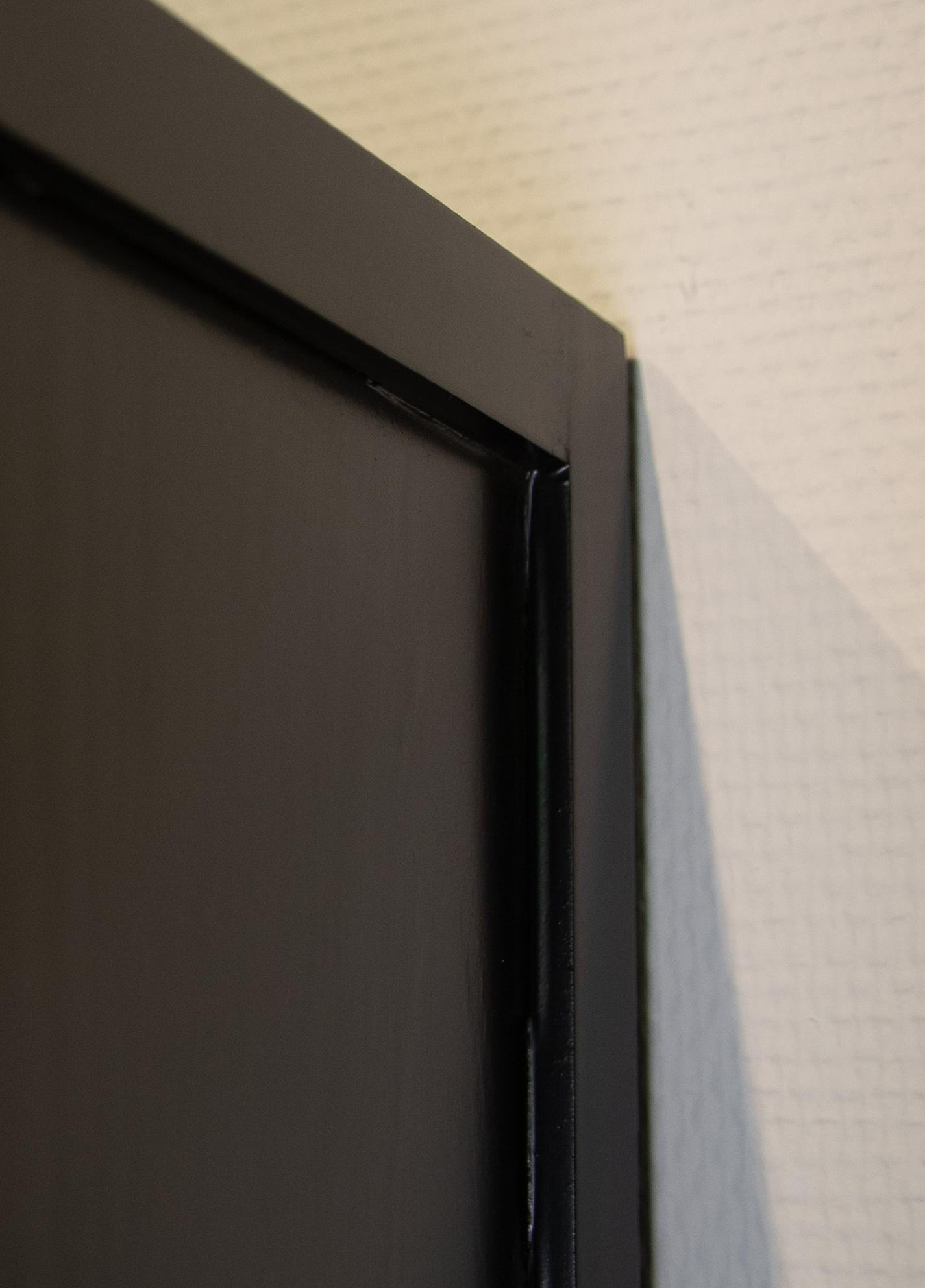 Rattan Armadietto nero in Wood e rattan in vendita