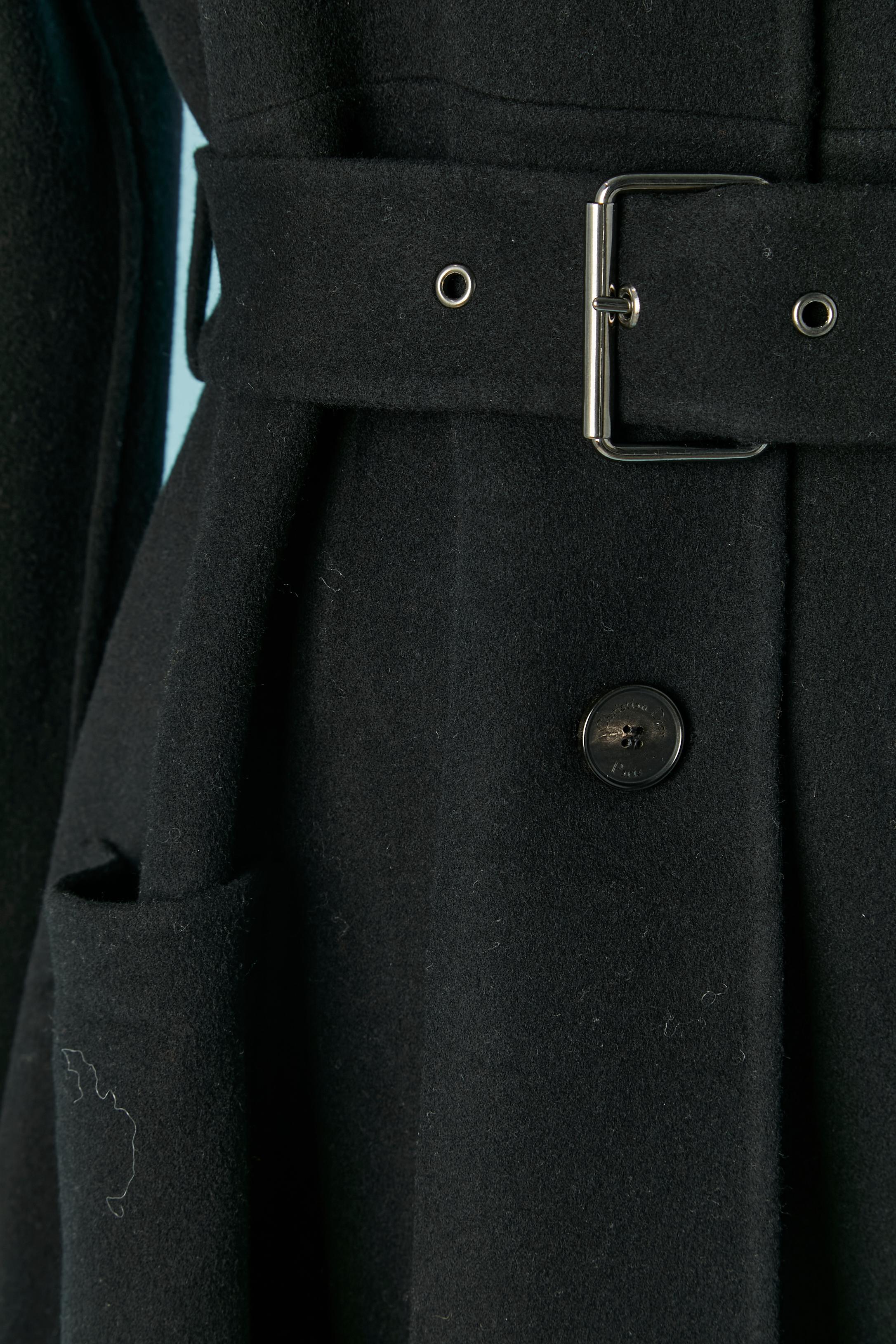 Cappotto nero cachemire double-face monopetto CHRISTIAN DIOR In condizioni Nuovo in vendita a Saint-Ouen-Sur-Seine, FR