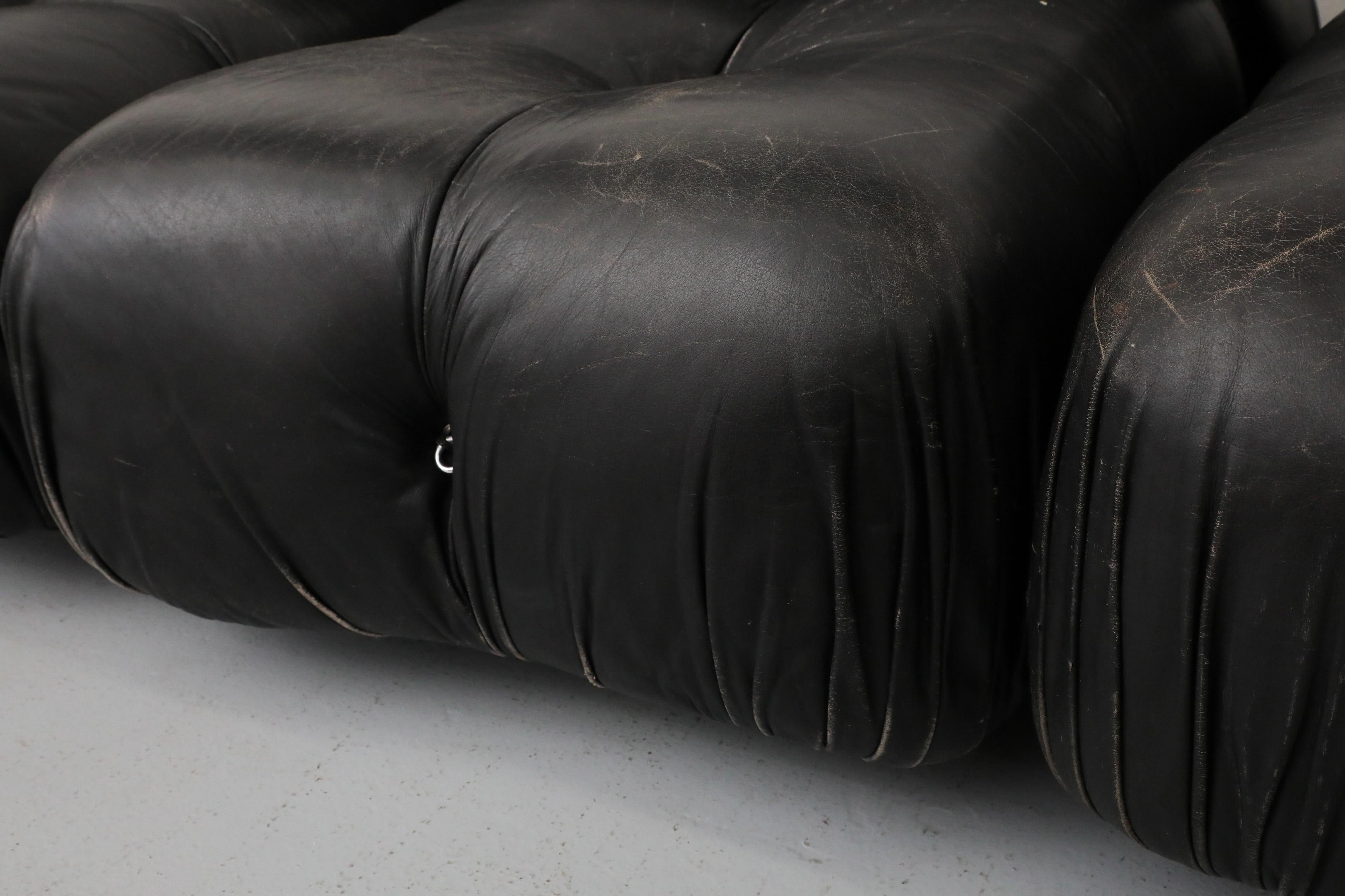 Black 'Camaleonda' Five Section Sofa by Mario Bellini for B&B Italia, 1970s 6