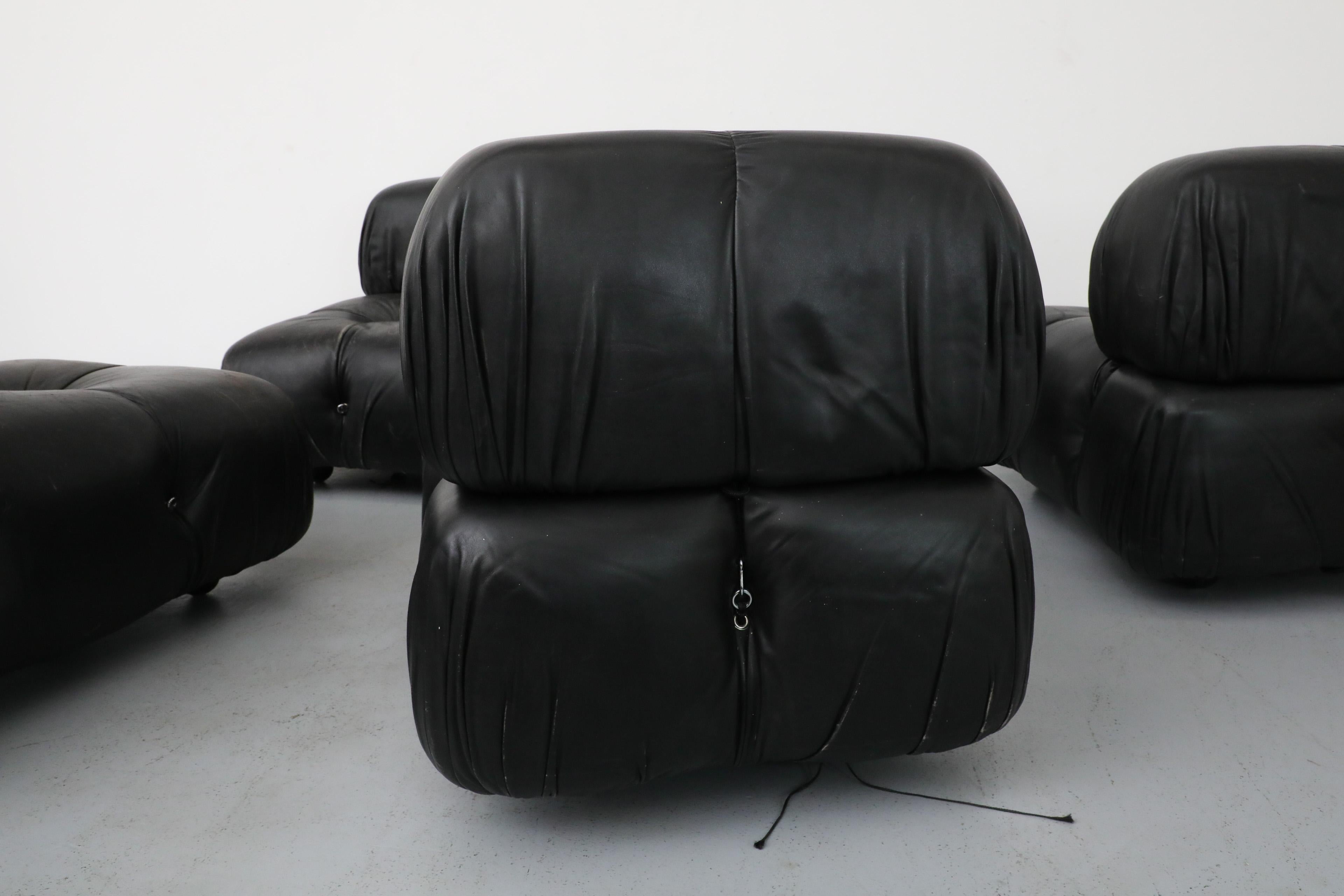 Black 'Camaleonda' Five Section Sofa by Mario Bellini for B&B Italia, 1970s 11