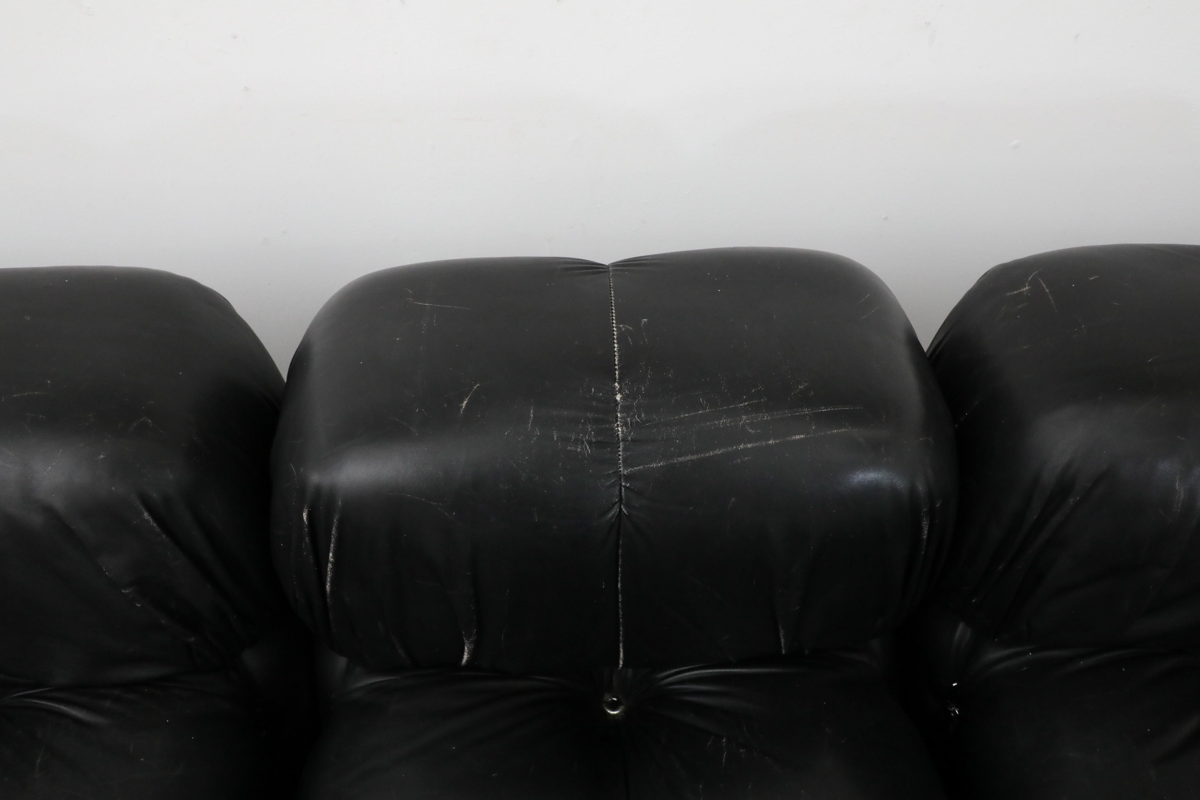 Black 'Camaleonda' Five Section Sofa by Mario Bellini for B&B Italia, 1970s 2