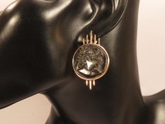 Black Cameo Rose Gold Earrings Handcrafted in Italy by Botta Gioielli