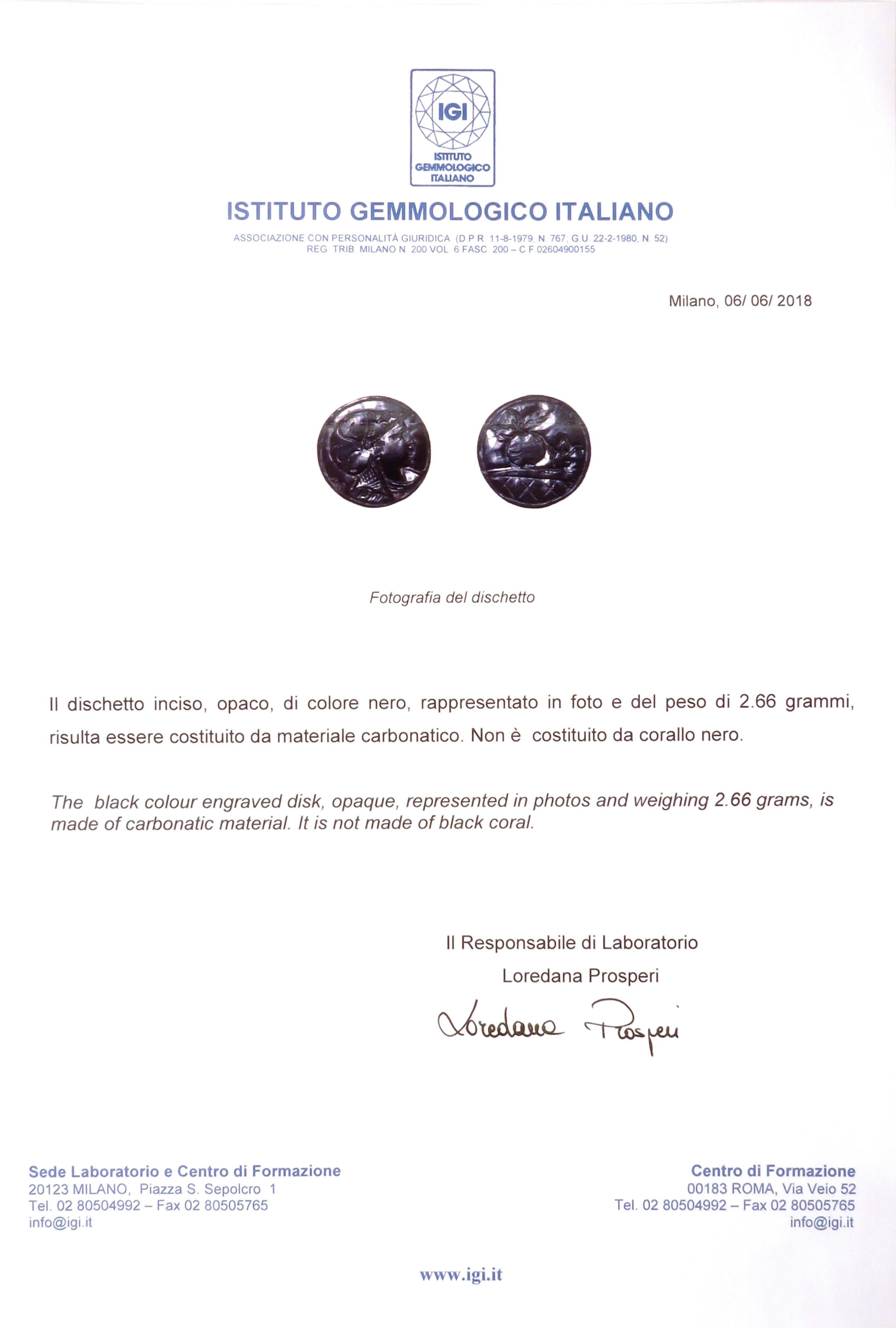 Schwarze Kamee-Ohrringe aus Roségold Handgefertigt in Italien von Botta Gioielli im Angebot 1