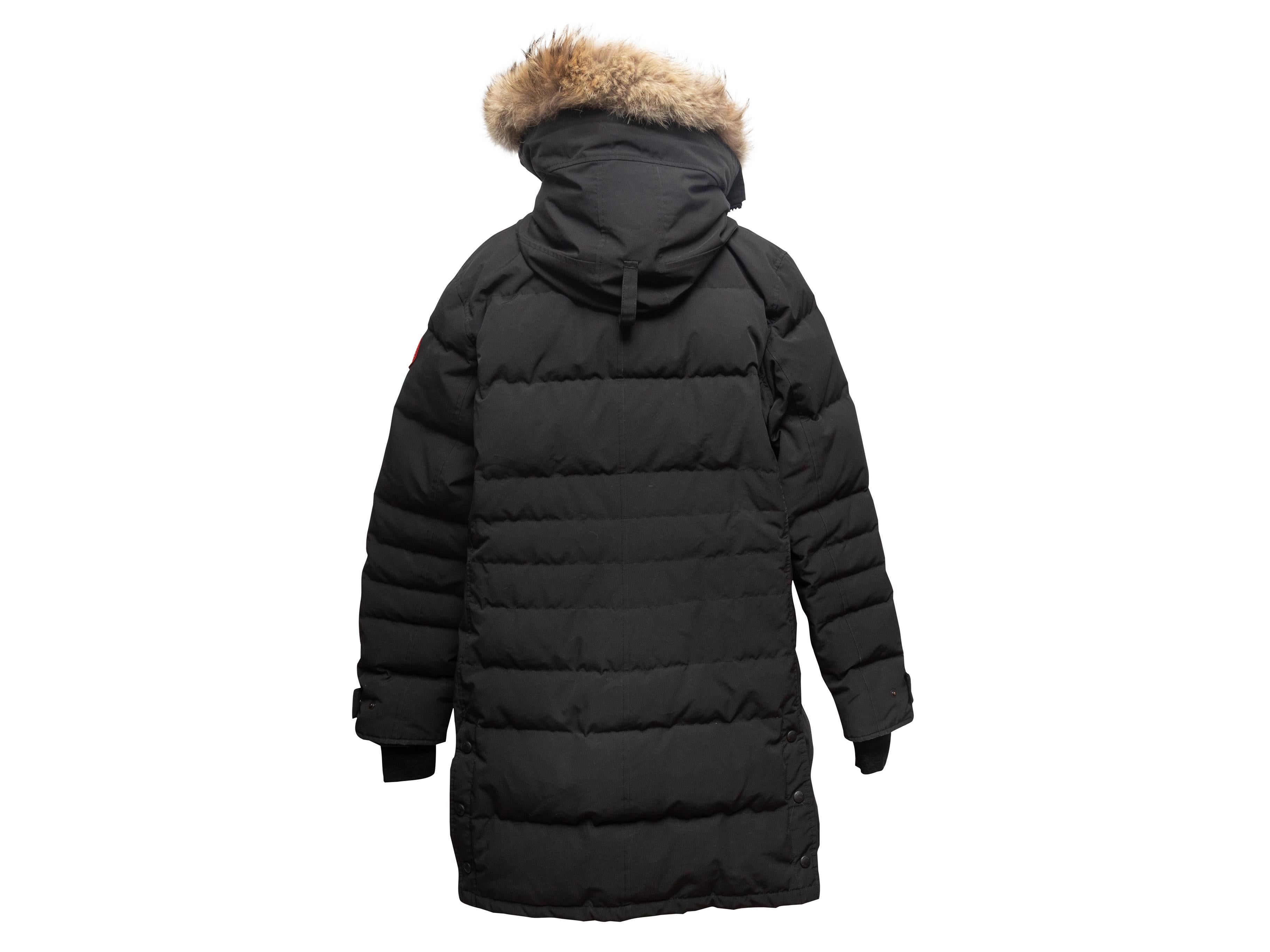 Canada Goose nero con cappuccio bordato di pelliccia Taglia US 2XL In condizioni buone in vendita a New York, NY