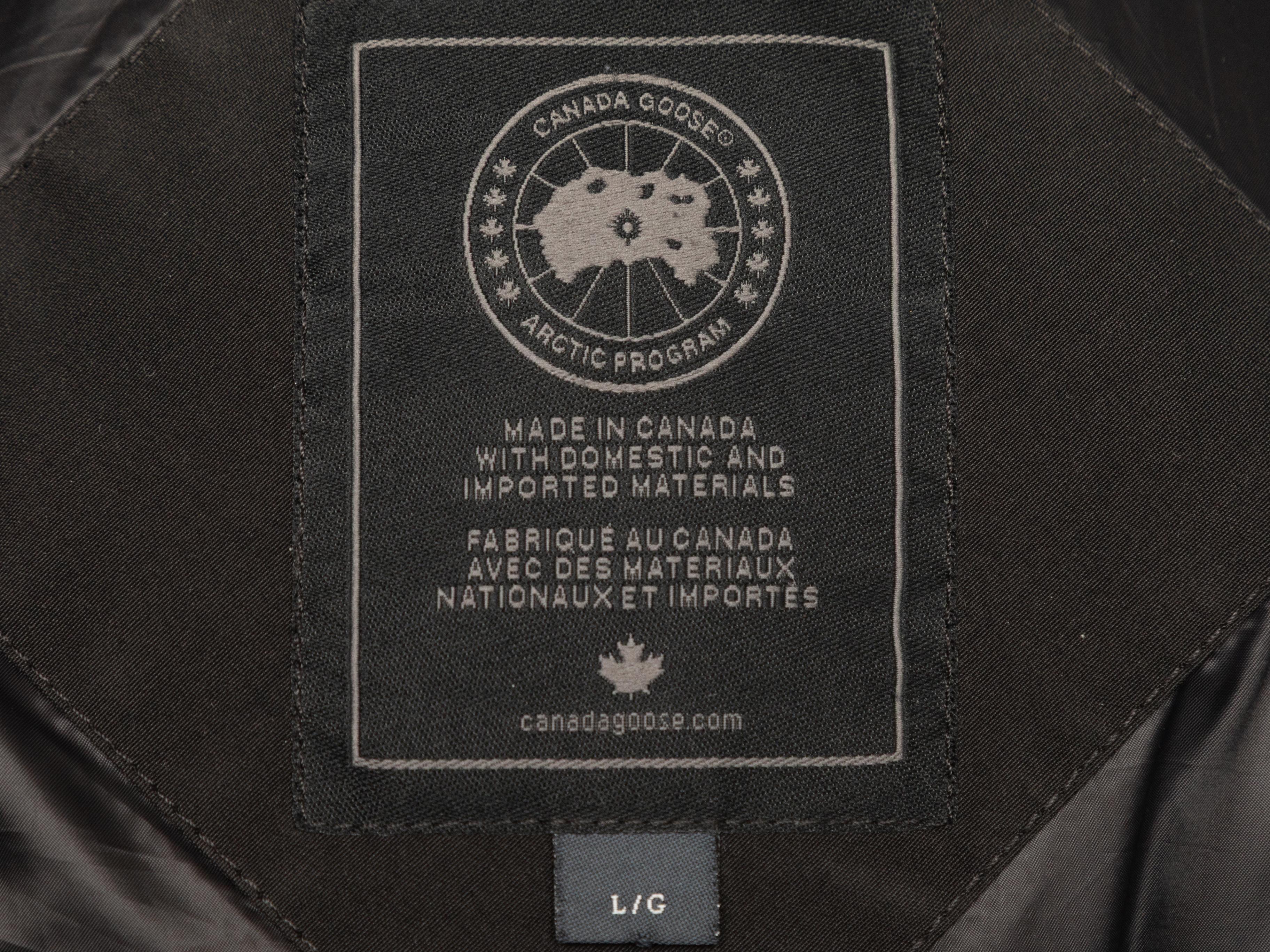 Donna Canada Goose nero con cappuccio in piuma d'oca taglia L. in vendita