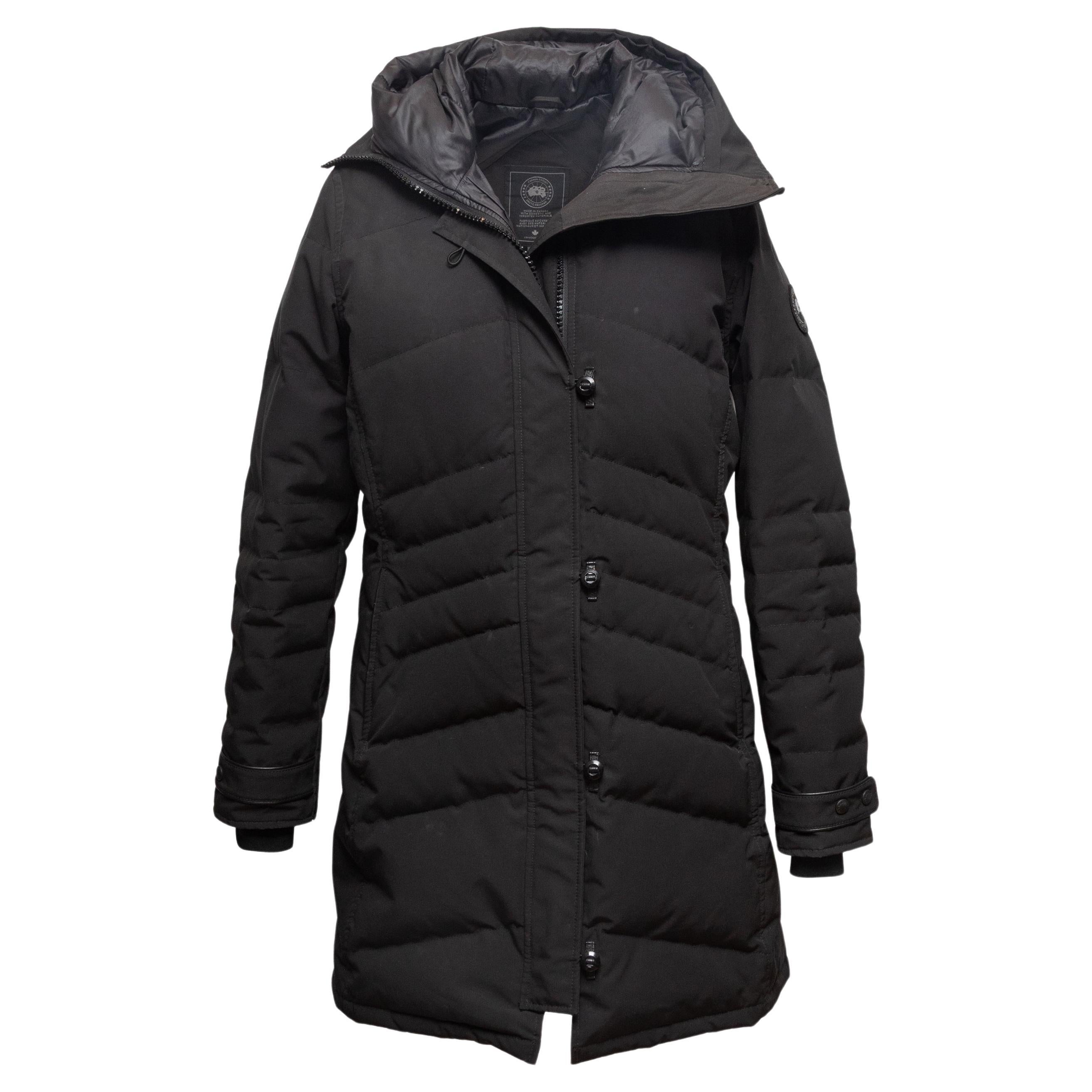 Chaquetón negro con capucha Canada Goose Talla US L