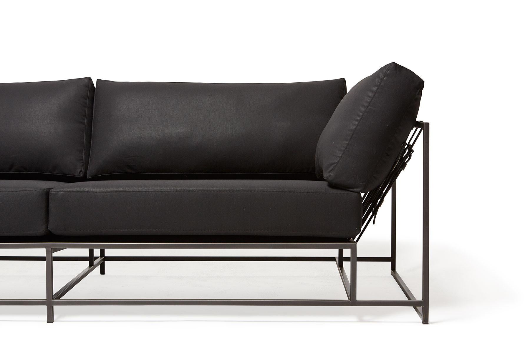 blacked sofa