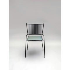 Black Capri Chair with Seat Cushion by Cools Collection