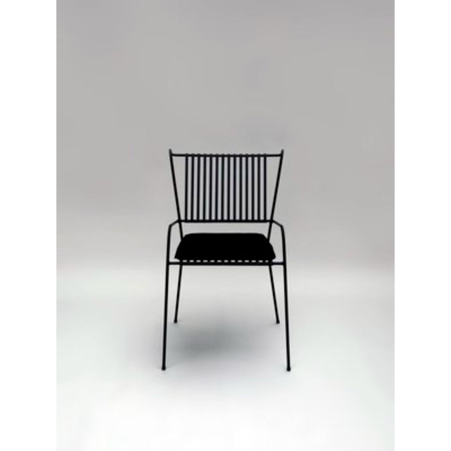 Other Black Capri Chair with Seat Cushion by Cools Collection For Sale