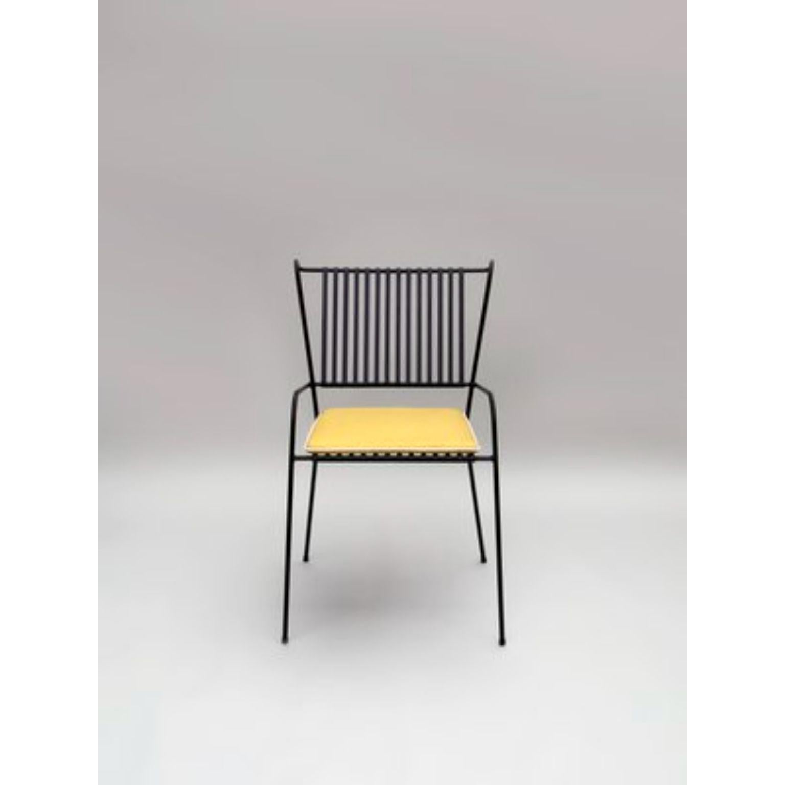 Black Capri Chair with Seat Cushion by Cools Collection In New Condition For Sale In Geneve, CH