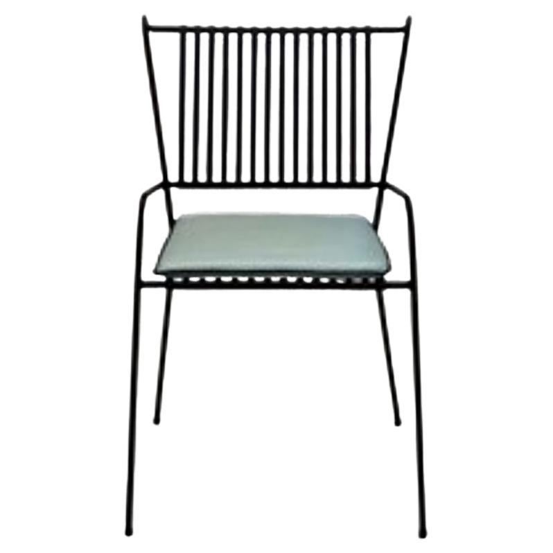 Schwarzer Capri-Stuhl mit Sitzkissen aus der Kollektion Cools