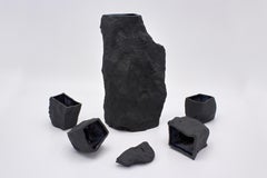 Black Carafe and Cups Set by Craig Barrow