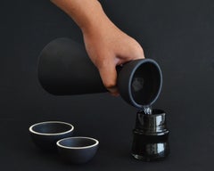 BLACK Carafe Contemporary Inspired by Traditional Jug Pitcher for Mezcal