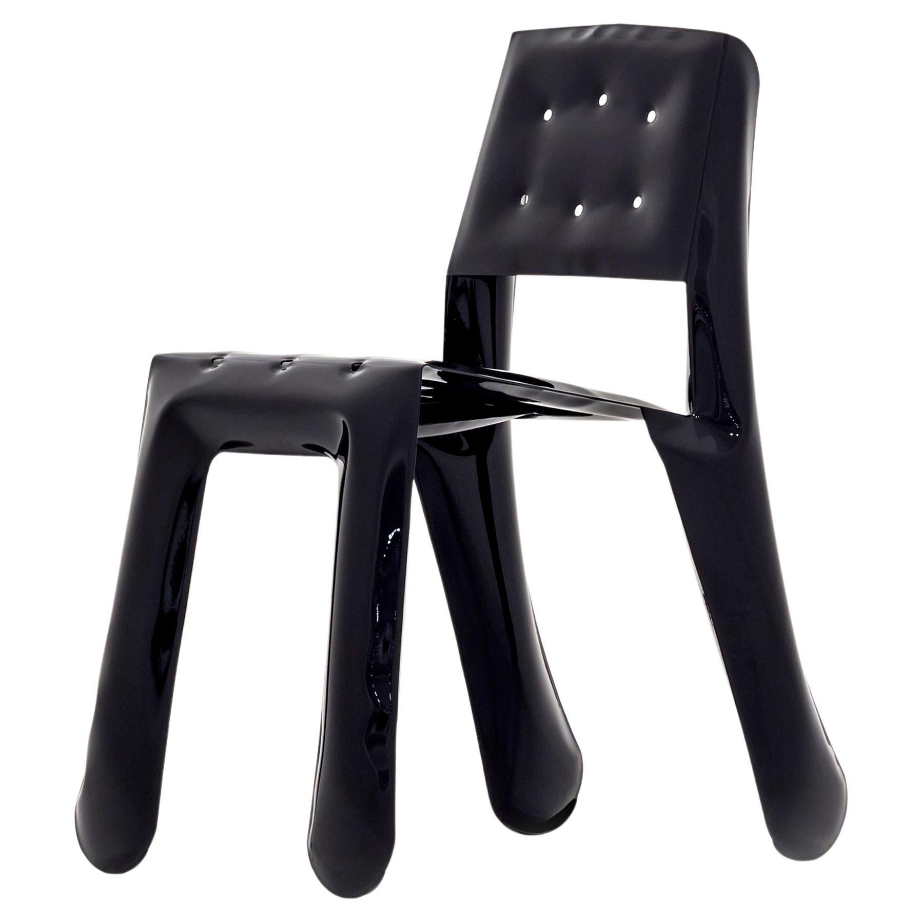 Black Carbon Steel Chippensteel 0.5 Sculptural Chair by Zieta For Sale