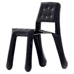Chippensteel 0.5 Skulpturaler Stuhl aus schwarzem Kohlenstoffstahl von Zieta