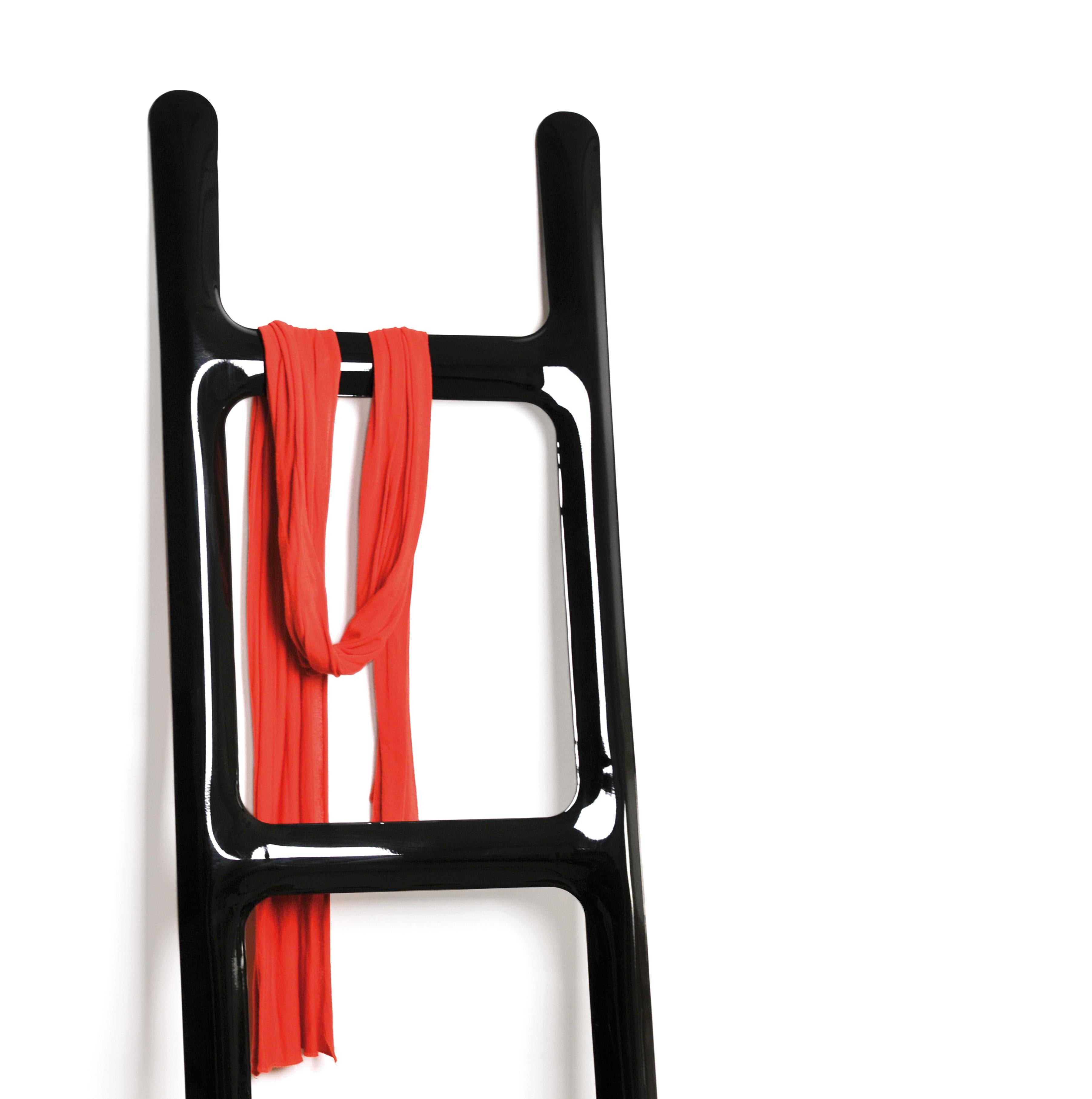 Lacquered Black Carbon Steel Drab Sculptural Hanger by Zieta For Sale