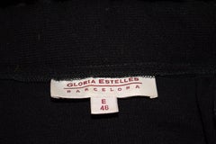 Black Cardigan /Jacket with Wonderful Zip and Fur Collar