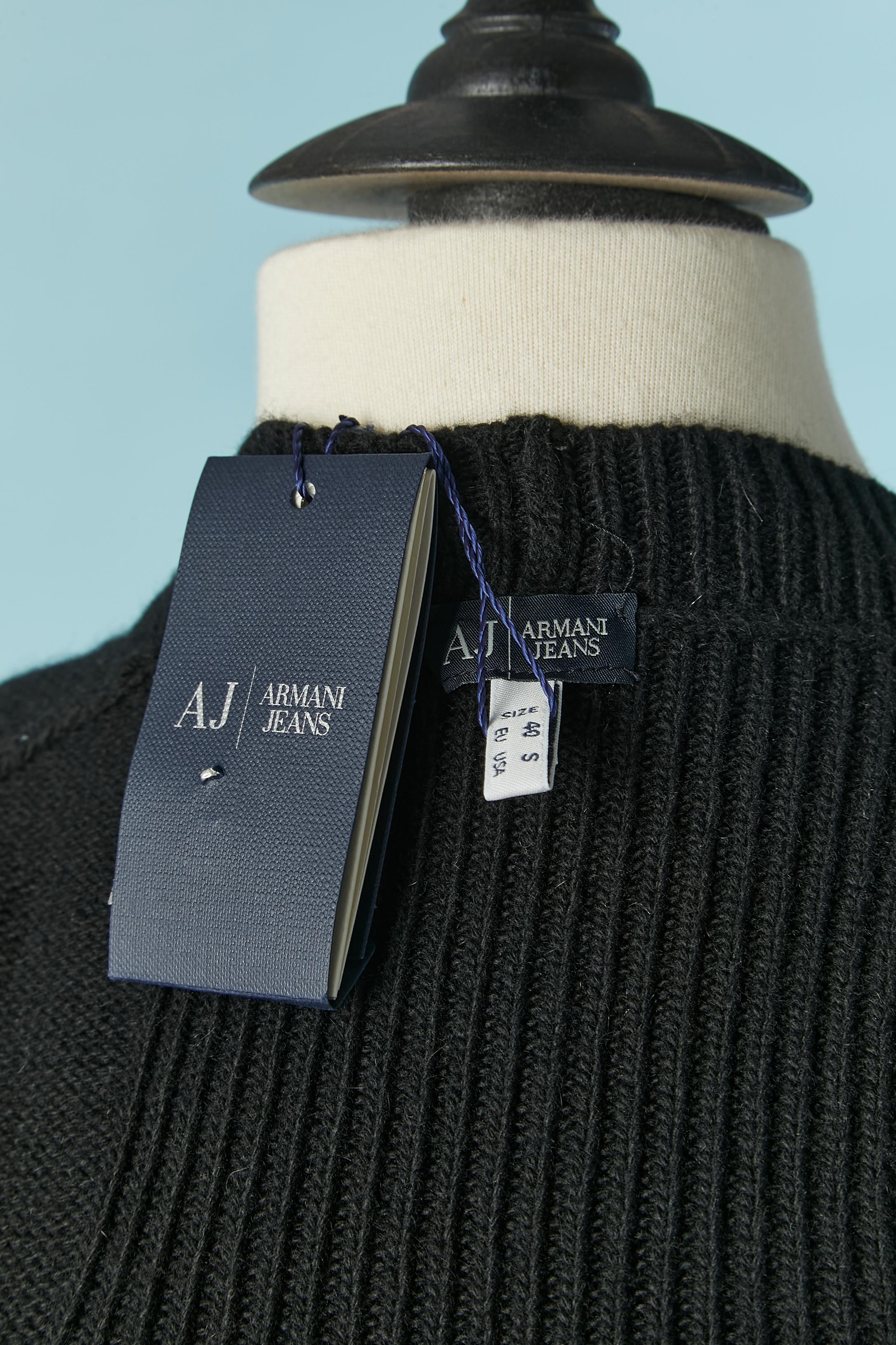 Black cardigan with belt ARMANI JEANS New with tag For Sale 3