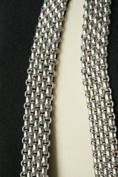 Black cardigan with metallic chain edge La Magiie di Dolce & Gabbana