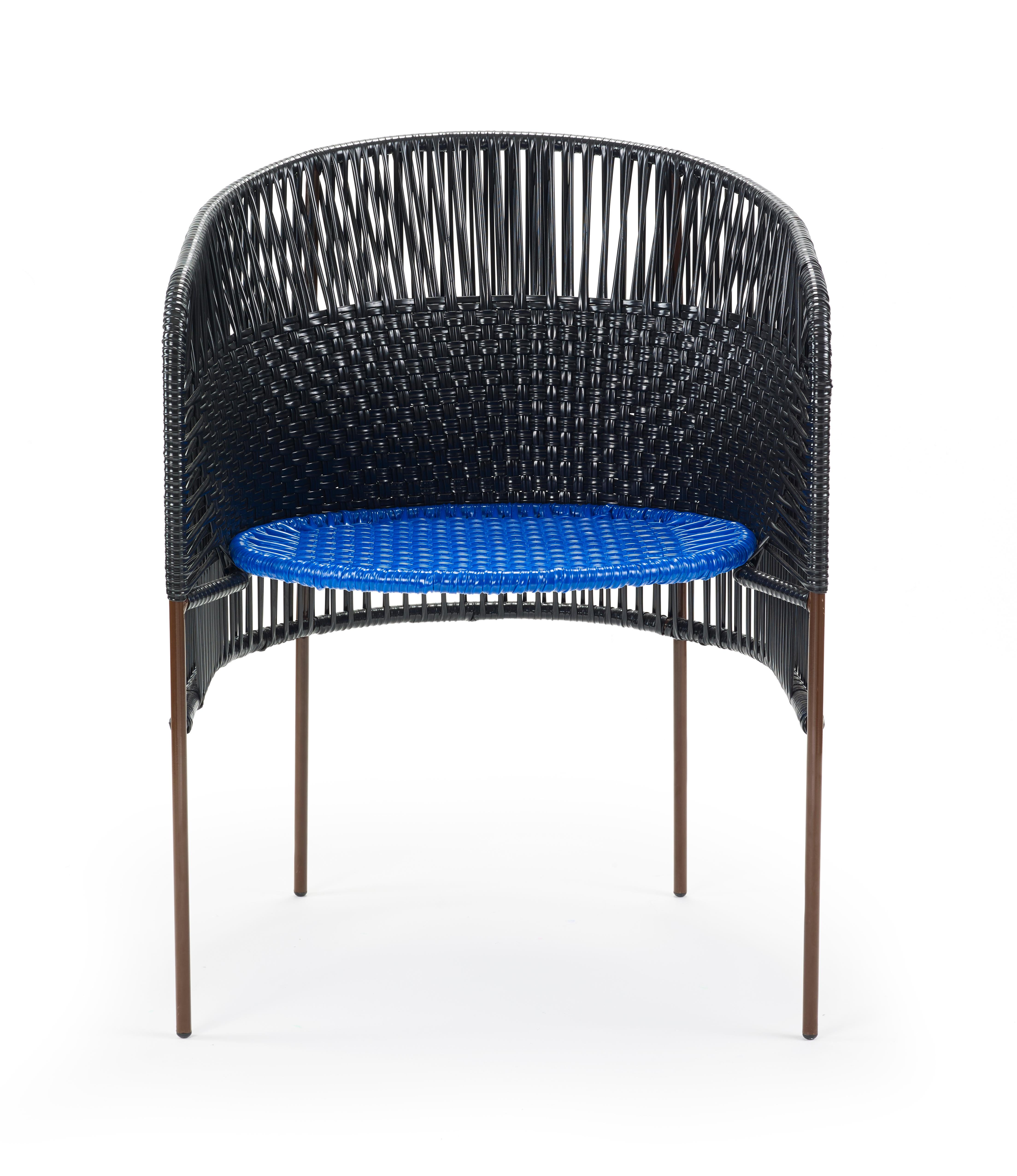 Modern Black Caribe Dining Chair by Sebastian Herkner For Sale