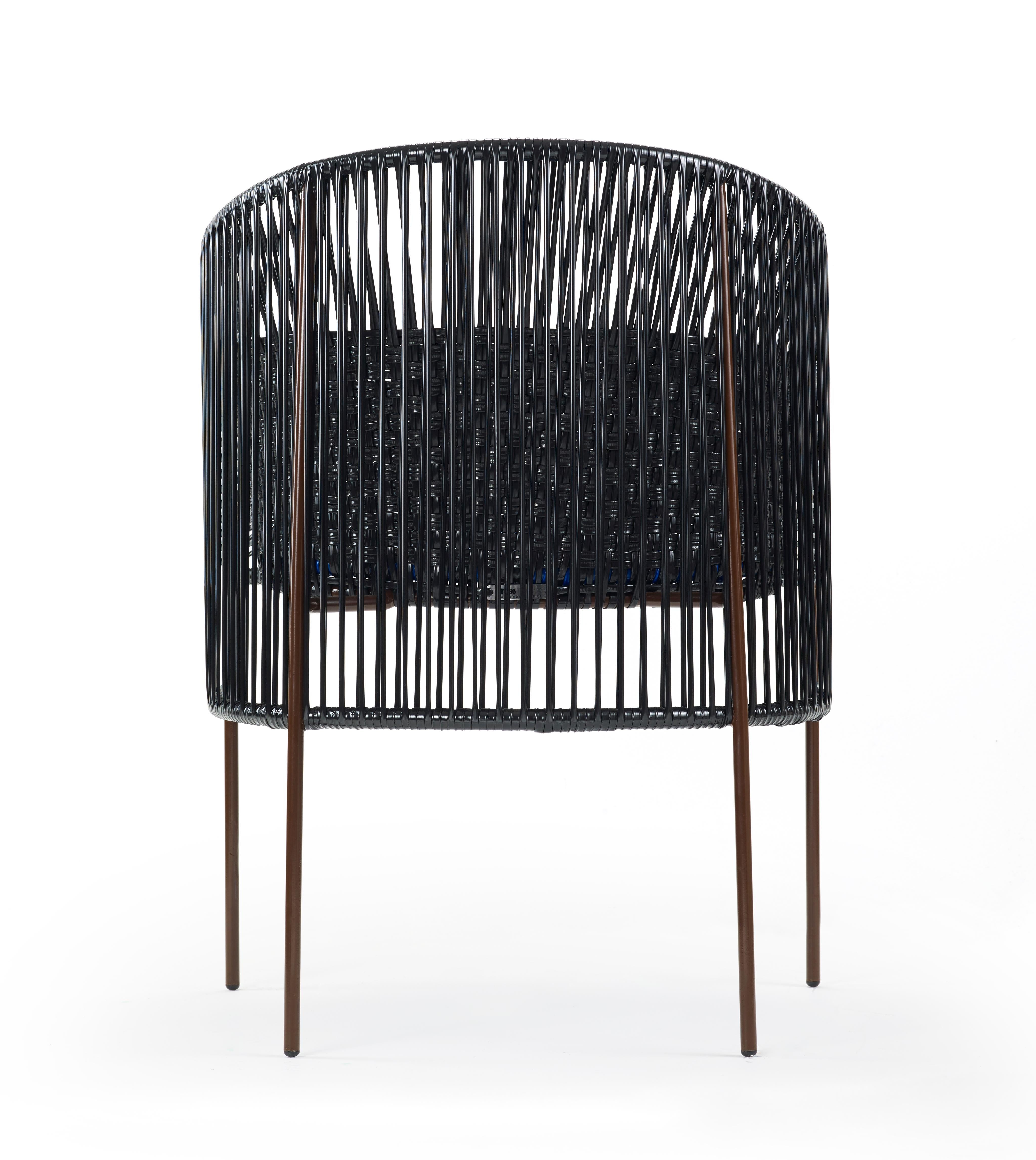 Powder-Coated Black Caribe Dining Chair by Sebastian Herkner
