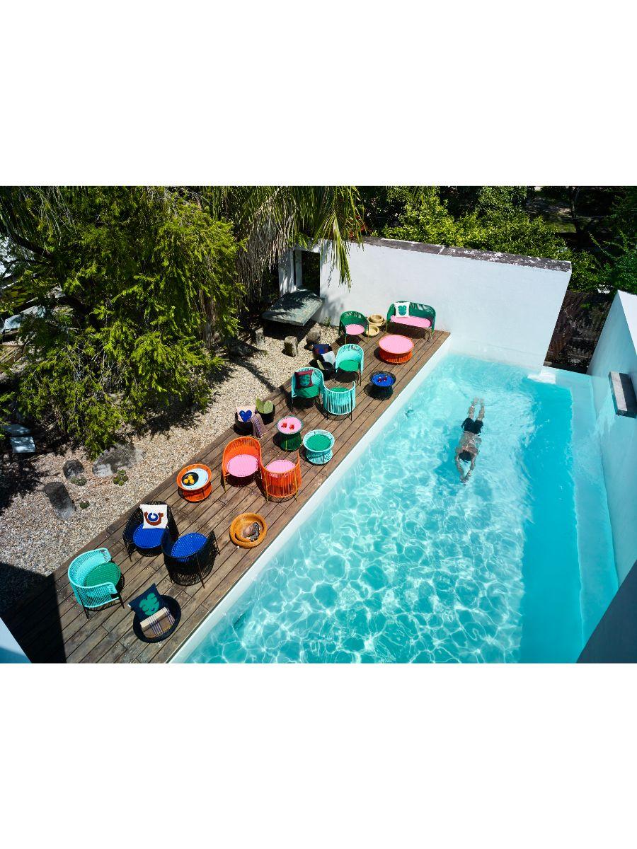 Steel Black Caribe High Table by Sebastian Herkner For Sale