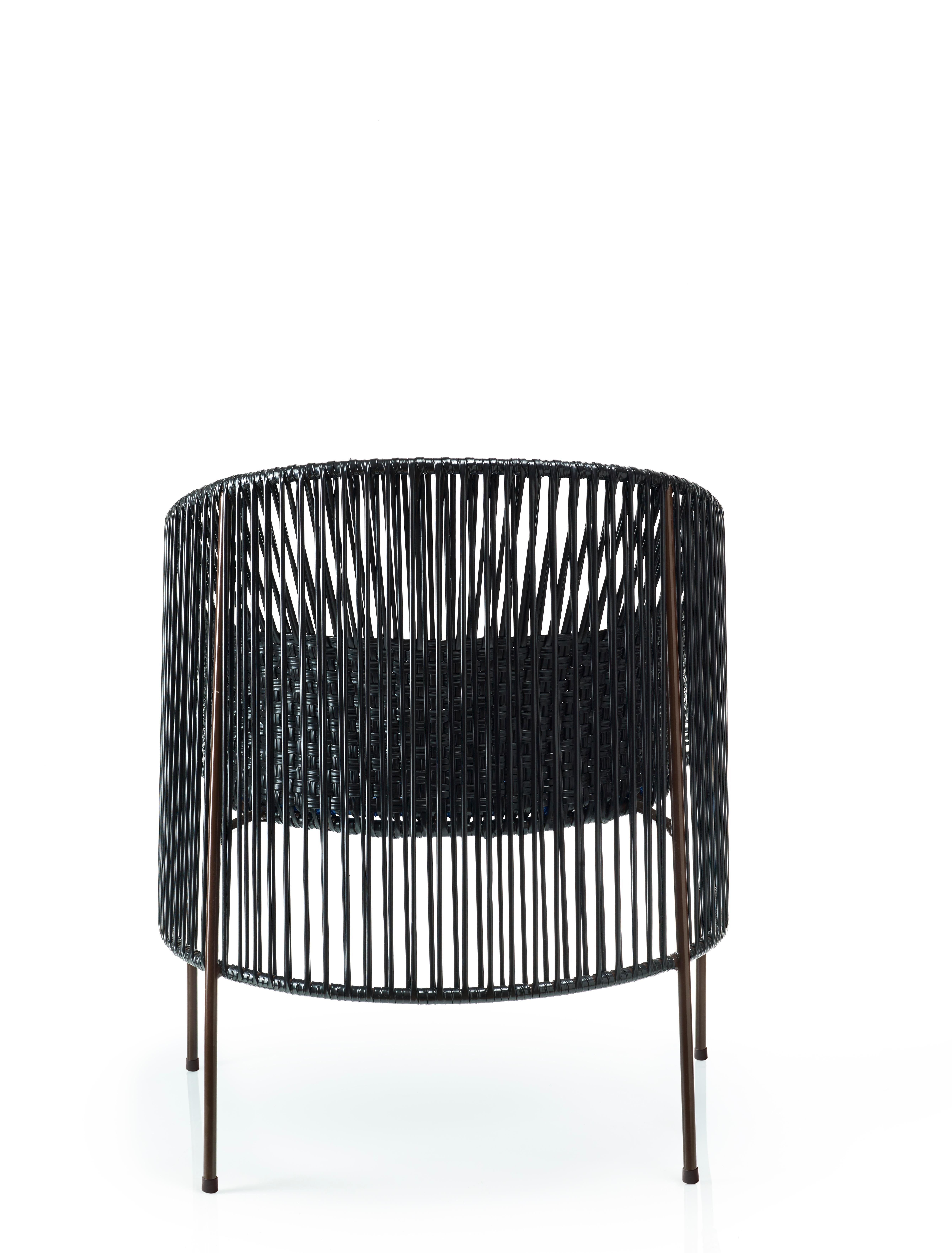 Black Caribe Lounge Chair by Sebastian Herkner In New Condition For Sale In Geneve, CH