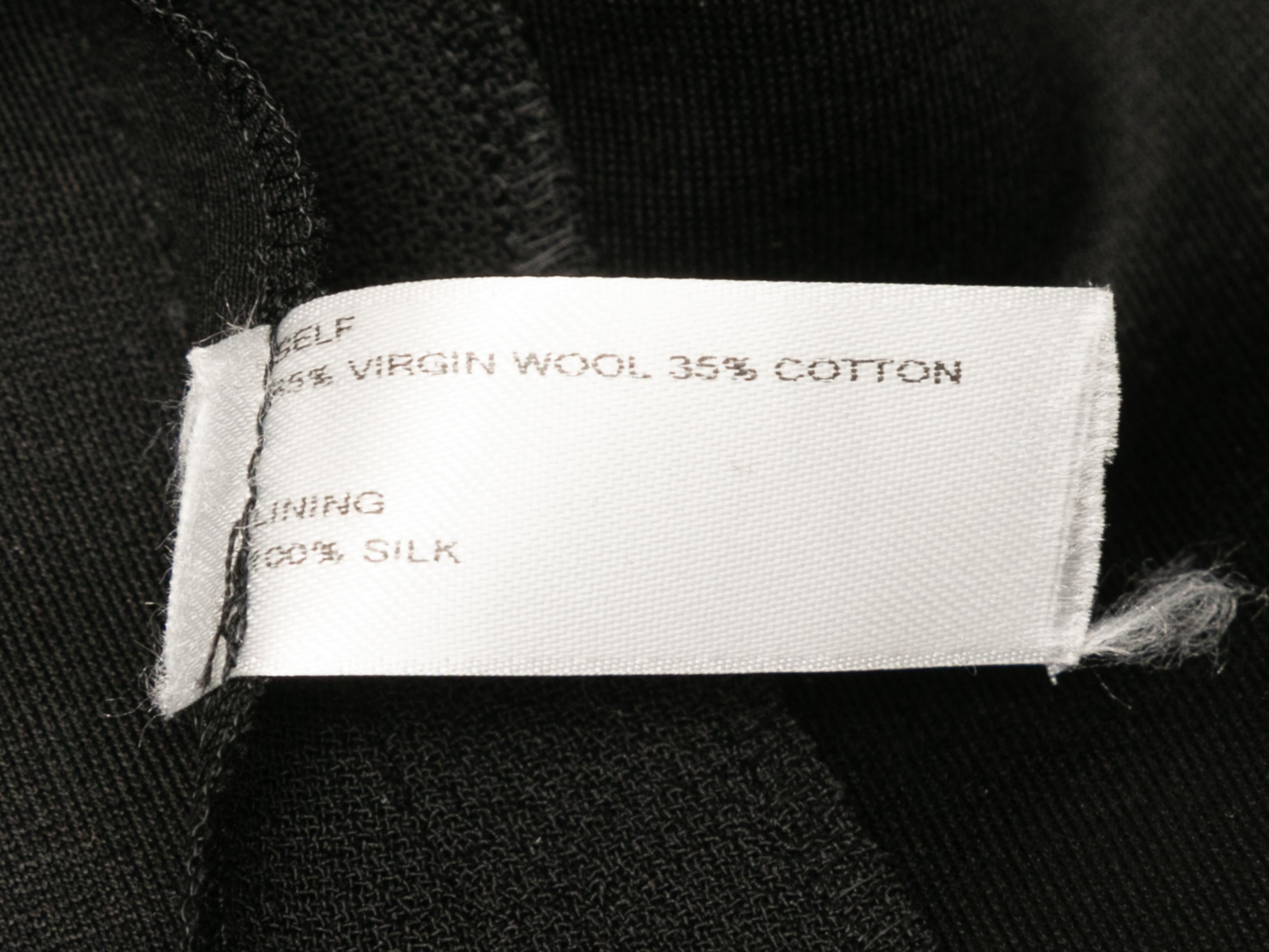 Black Carolina Herrera Virgin Wool Dress Size US 10 2