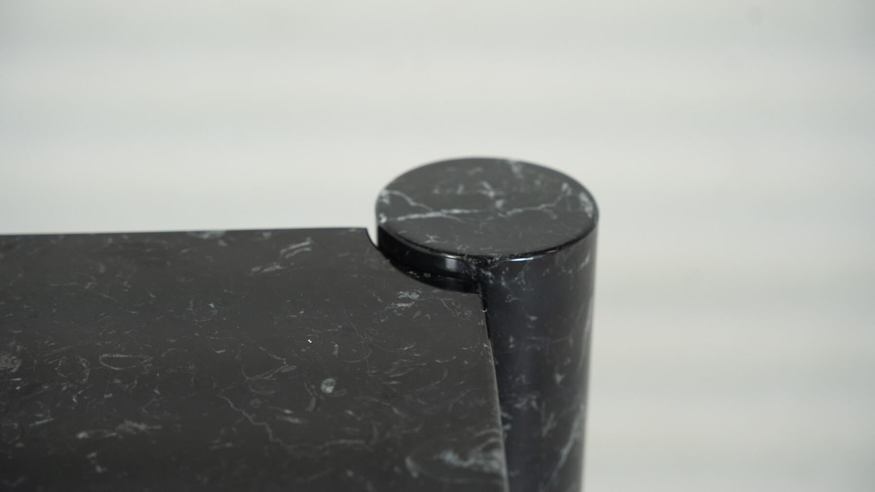 Mesa de centro Jumbo de mármol de Carrara negro de Gae Aulenti para Knoll Inc, años 60 en venta 5