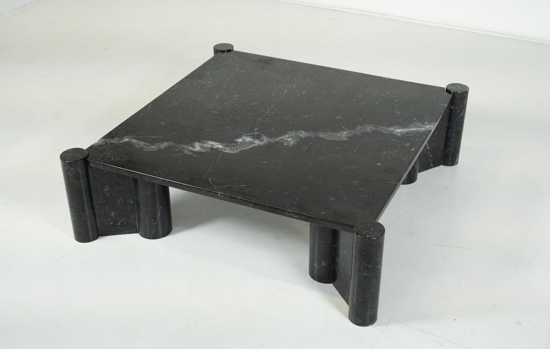 Mesa de centro Jumbo de mármol de Carrara negro de Gae Aulenti para Knoll Inc, años 60 Italiano en venta