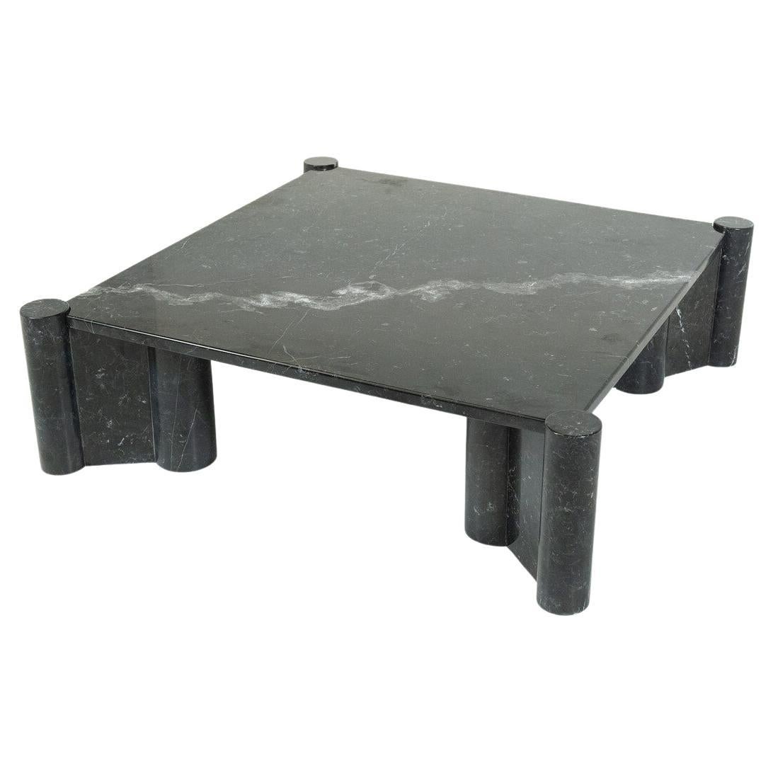 Mesa de centro Jumbo de mármol de Carrara negro de Gae Aulenti para Knoll Inc, años 60 en venta