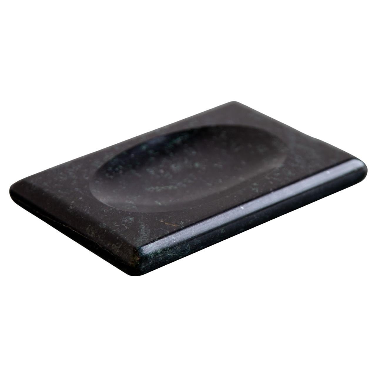 Vassoio per sapone in marmo nero di Carrara