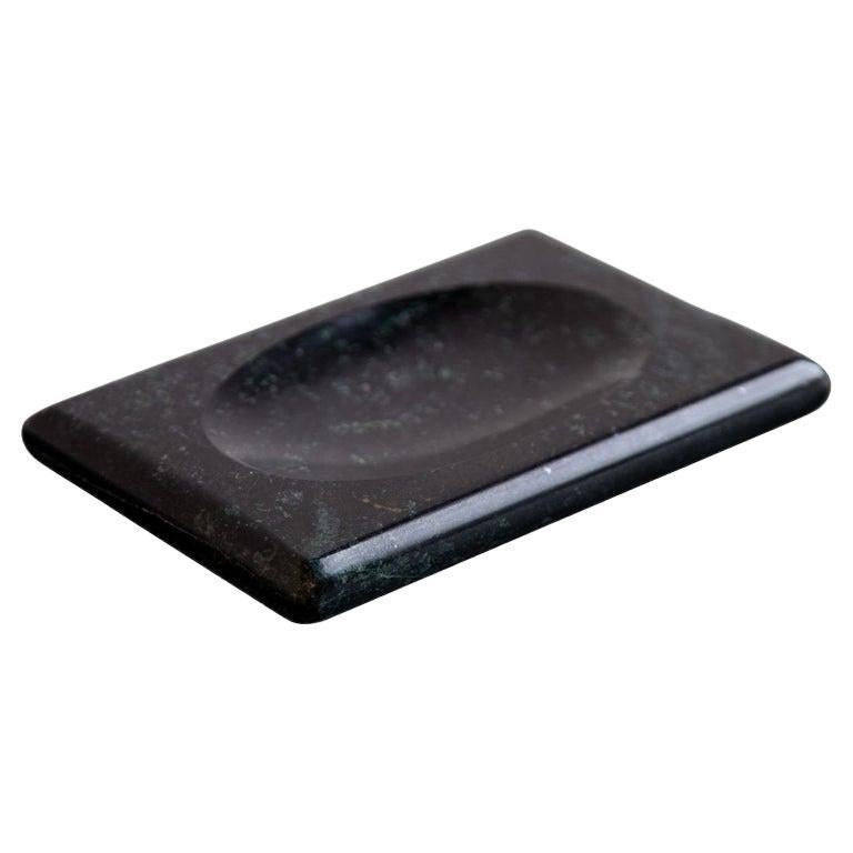 Black Carrara Marble Soap Tray