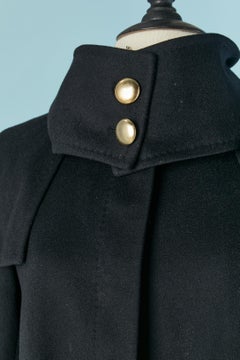 Black cashmere and wool coat with cape STELLA McCARTNEY